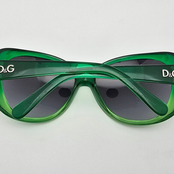 *SOLD* Dolce & Gabbana D&G8081 1782/8G Crystal Green Frame Blue Lens Sunglasses - Picture 9 of 12